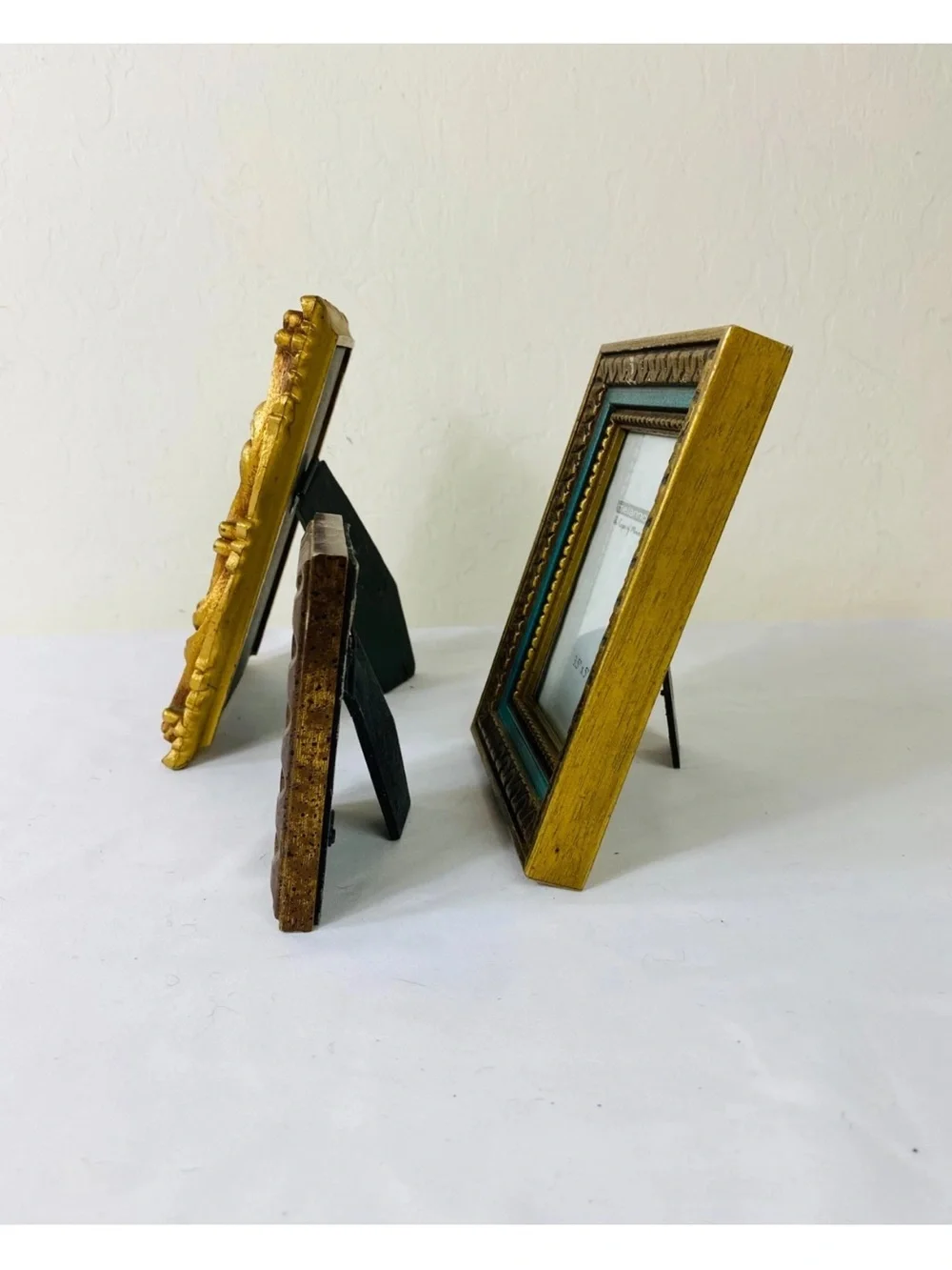 Gold Ornate Vintage-Style Picture Frame set 3 MCM Baroque solid wood